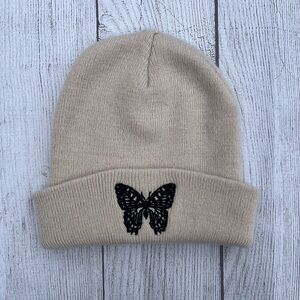 Butterfly Embroidered Beanie
